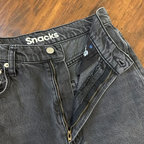 SNACKS by MOTHER High Waisted Slit Heel Jeans Wedge Mouth Watering - Picture 5 of 16